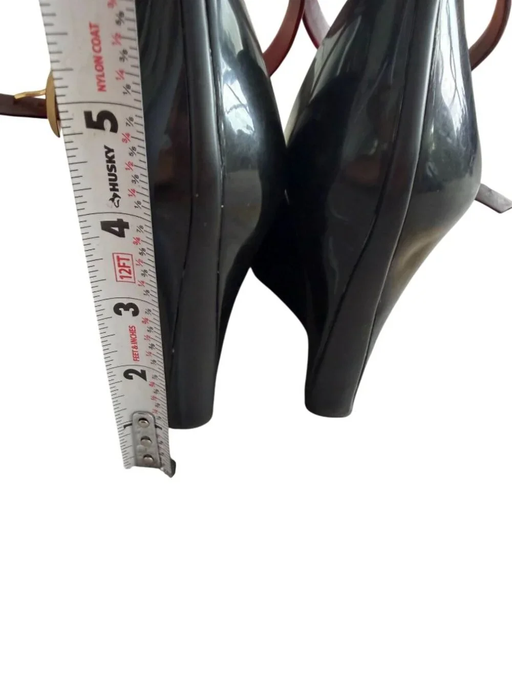 MELISSA Women's Black Ankle Strap Wedges Size US 7